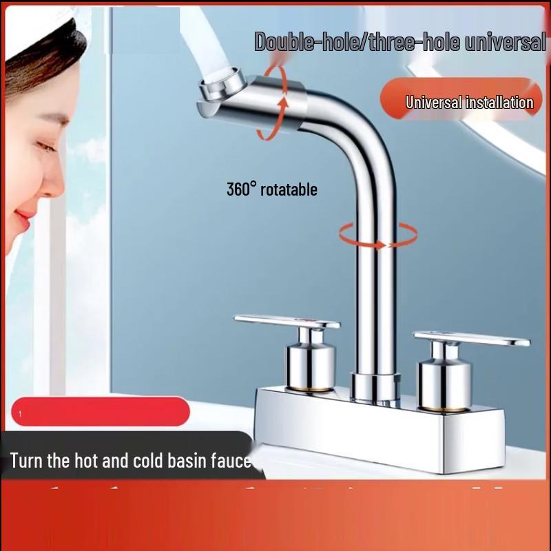 Yunpo Double Handle Basin Faucet