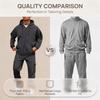 Men's Sweatshirt Jacket and Cargo Jogger Pants Set Color Trendy Casual Outdoor Sports Two-Piece Tracksuit