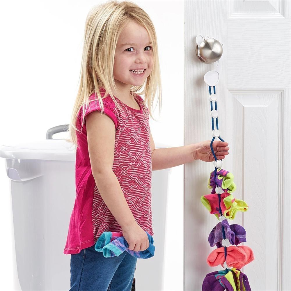 Socks Storage Organizer Adjustable Socks Drying Hanging Rope Home Portable Non-slip Socks Washing Cleaning Dry Hanger Tool