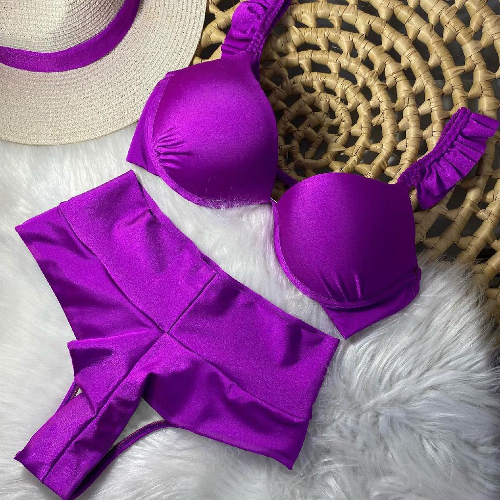 Underwire Bikini Swimsuit High Waist Swimwear for Women Push Up Two Piece Bathing Suits Push Up Summer Female