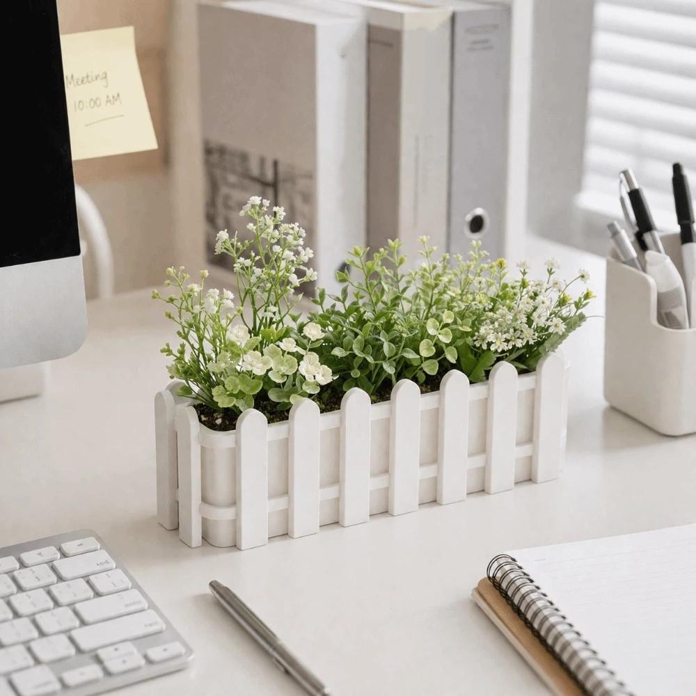 Small Planter Box Greenery Container Flower Arrangement Creative Fence Flowerpot Porch