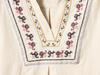 European American V-Neck Long Sleeve Embroidered Slimming Shirt for Women