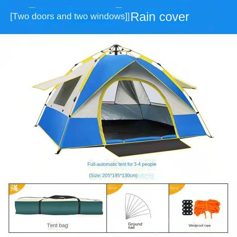 Outdoor Tent Camping Full Set Outdoor Camping Family Picnic Travel Sun Protection Folding Sunshade Portable Automatic