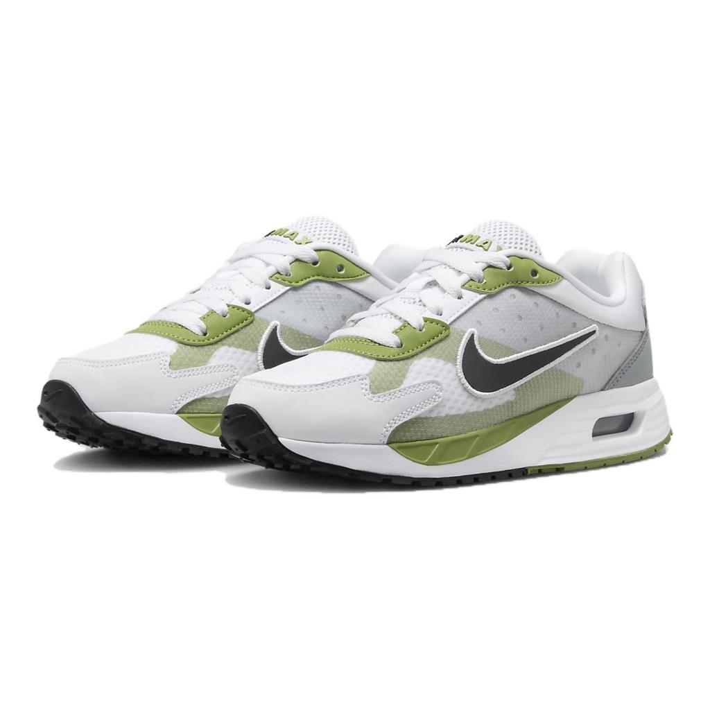 Nike Air Max Solo Abrasion Resistant Low top Kids' Running Shoes White Green Kids' Sneakers FV6367-100