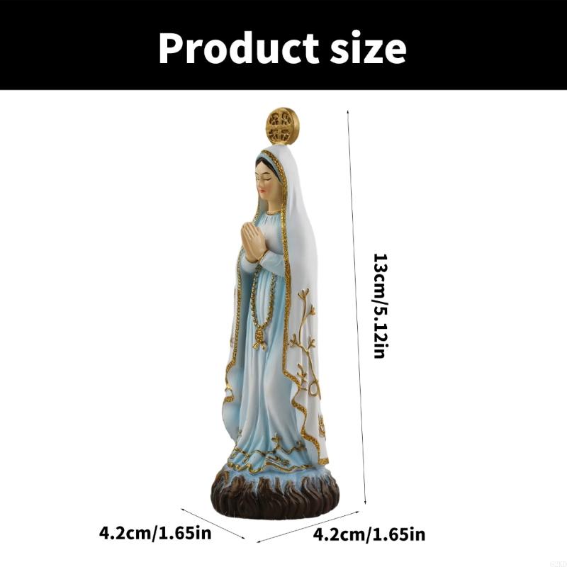 62KD Catholic Virgins Marys Statue Figure Handmade Figurine Religious Gift Desktop Home Decorative Ornaments