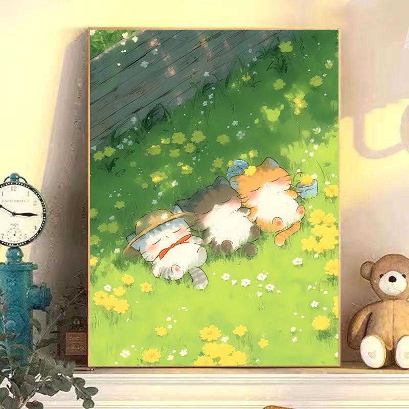 Diy Digital Oil Painting Flower Landscape Filling Coloring Oil Painting Stall Toy Painting