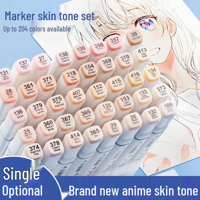 Touch Anime Skin Tone Oily Marker Pen, No. 0 Black Cool Gray, Individual Purchase, Perfect for Student Touch-Ups