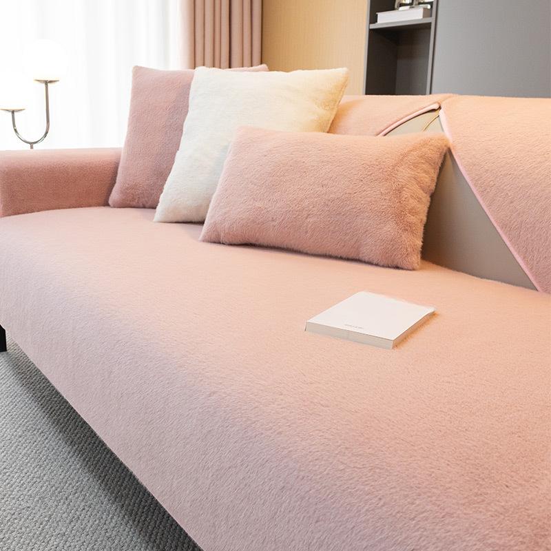 Pernă de pluș de iarnă cu blană, husă de canapea din material textil acoperită complet, pernă de înaltă calitate