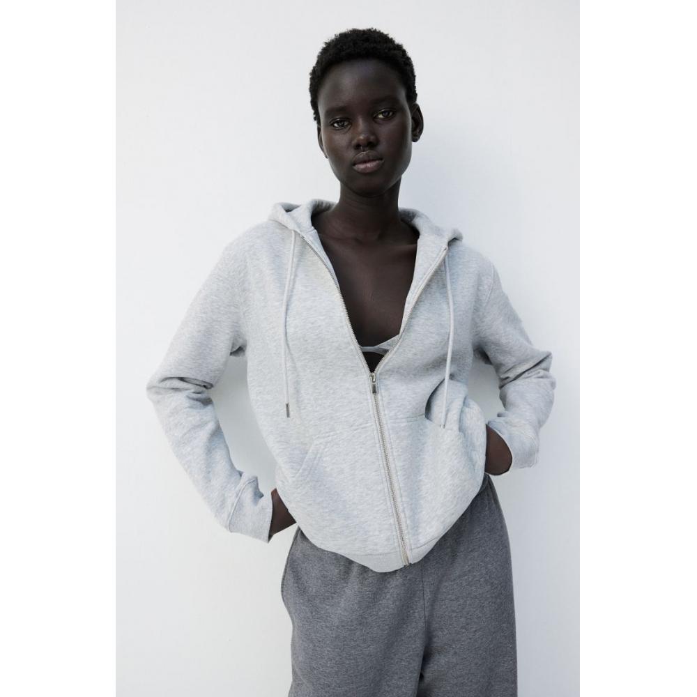 

HM Zip Up Толстовка Светло-Серый Меланж