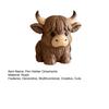 Highland Cow Pen Holder, Multifunctional Desk Organizer for Pens Makeup Brushes, Resin Cute Animal Small Storage Jar Decor for Home Office
