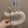 Zahnbürstenhalter 3D-gedruckt PLA-Material Mehrschlitz Badezimmer-Aufbewahrungs-Organizer Anti-Rutsch-Boden Badezimmer-Organizer