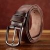 First Layer Cowhide Leather Belt Men'S Belt Retro Pleated Craft Belt Personalized Belt