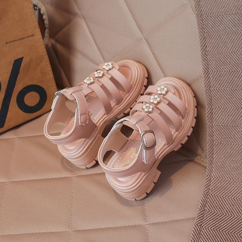

Thick Bottom Wedges Sandals for Kids Girl Summer High Heel Fashion Platform Shoes New Outdoor Princess Floral Party Shoes J03211 26 розовый