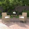 VidaXL 3-Piece Garden Dining Furniture Patio Dining Set Table and Chairs Dining Set Garden Lounge 3058460