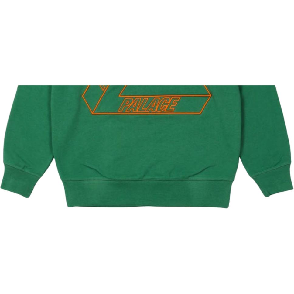 Palace Outliner Designer Crew Neck Sweatshirt With Triangle Print Unisex Sweatshirt Green P20CS141