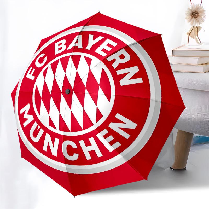 Bayern Munich, Football Club Automatic Opening and Closing, 8 Rib Structure Portable Umbrella, Suitable for Men and Women In All Seasons Pe
