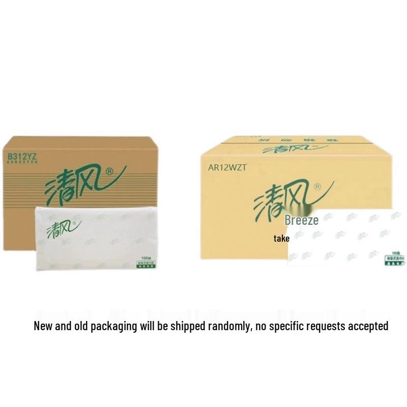 Qingfeng 2-Ply Facial Tissue for Hotel Rooms & Cars, 100 Large Sheets per Pack, Full Case