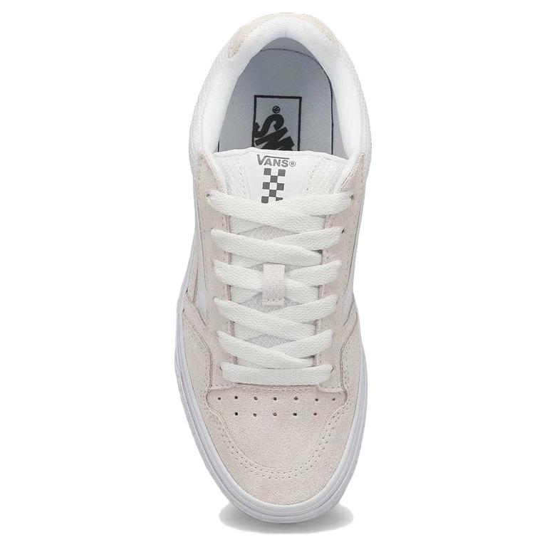 Vans Caldrone Mesh Suede Fashion Comfortable Shock Absorption Impact Resistance Wear Resistant Low Top Skate Shoes Women Sneaker White VN0007P9WHT