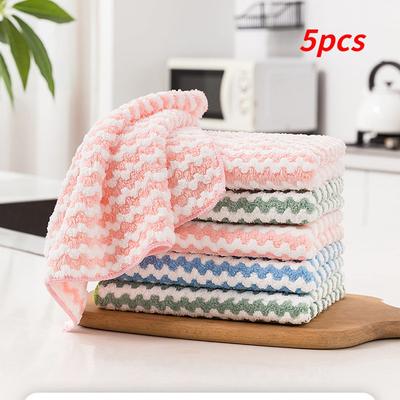 Kuchynské čistiace handry absorbujú vodu, nelepia sa na olej, nestrácajú vlasy, utierky na riad, drôtenky, katiónové handry Coral Velvet