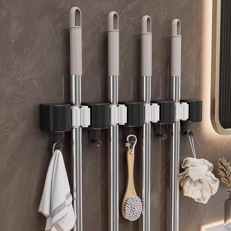 LIEI Wall-Mounted Mop & Broom Holder