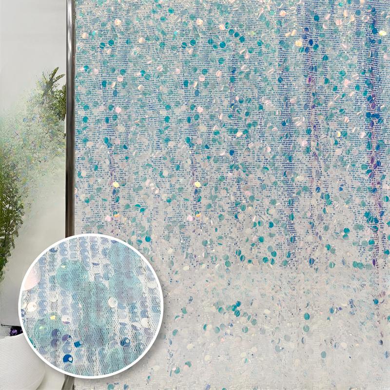 

5+18mm Sequin Mesh Lace Fabric for Sewing High Quality Wedding Party Dress Clothing Patchwork DIY Apparel Sewing Supplies 100x150cm