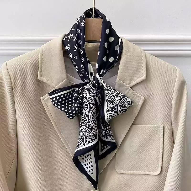 Gorgeous Paisley Print Summer Scarf  Brand Design Women Skinny Bag Scarves Hair Band Neck Silk Scarf Lady Foulard Headband