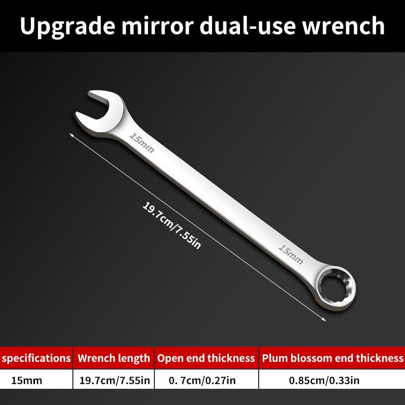 Adjustable Wrench Set, Metric Spanner, Open End & Combination Wrench for Auto & Bicycle Repair