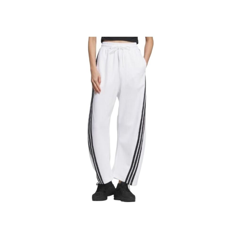 Adidas Striped Soft Comfortable Breathable Skin-Friendly Banana Casual Pants Women Pants White KB4629
