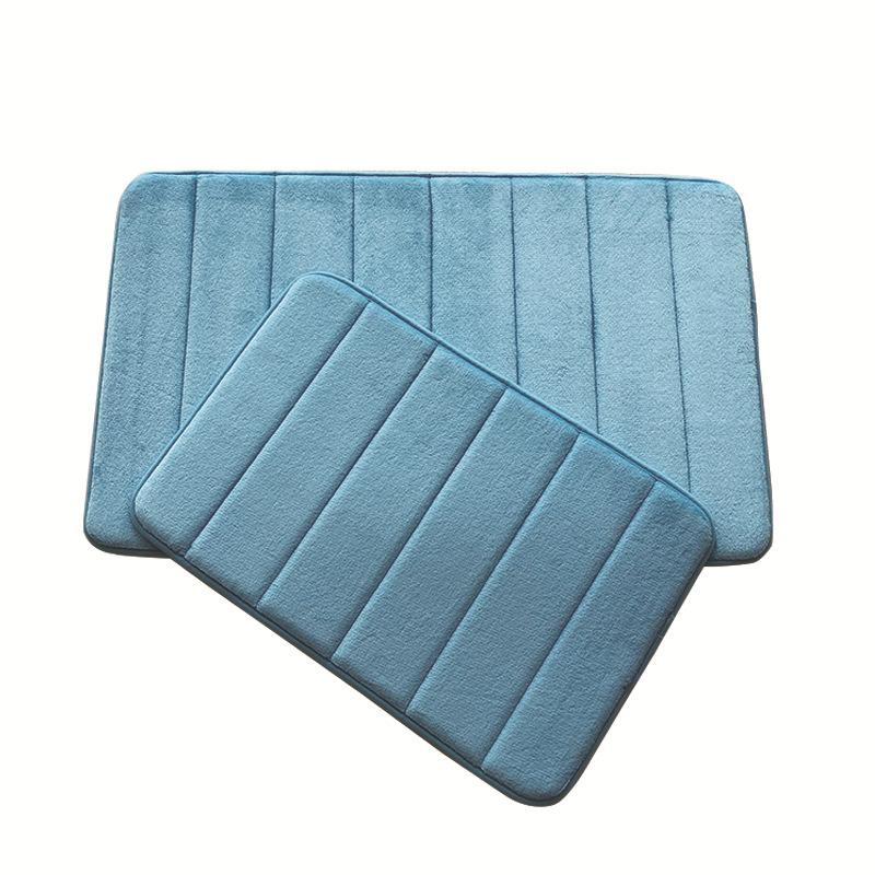 2026 1pc Thickened Floor Mat, Bathroom Absorbent Foot Mat, Household Anti Slip Mat, Quilted Memory Foam Door Mat, Coral Velvet Door Mat
