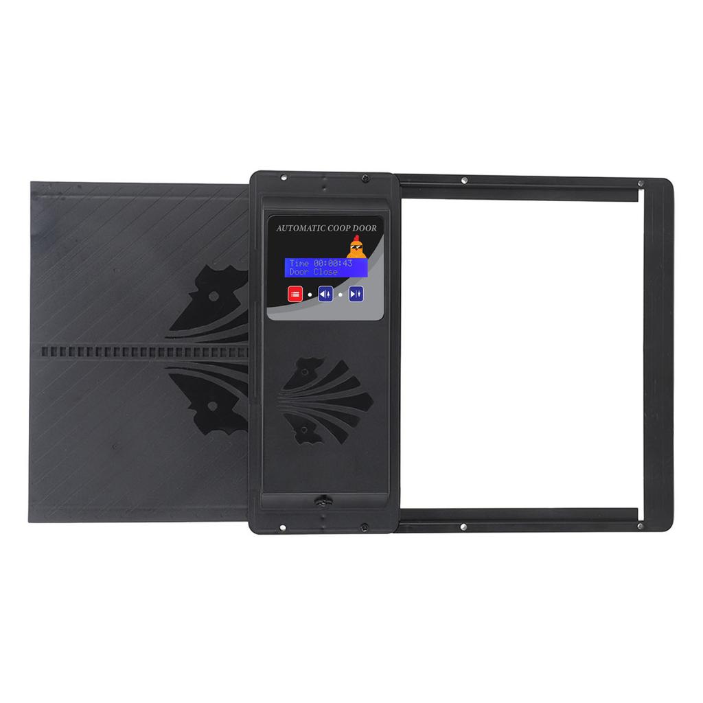 USB Solarbetriebener automatischer Hühnerstall-Türöffner mit Timer, programmierbarer LED-Anzeige, 3 Power