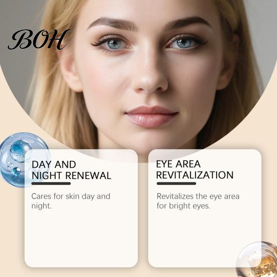 Konzentrierte Augencreme 4 Stück Tag Nacht Feuchtigkeitscreme Set, Gesicht & für geschäftigen Lebensstil Hautpflege Feuchtigkeit, Anti-Aging Täglich mit Reparatur, Hautbarriere