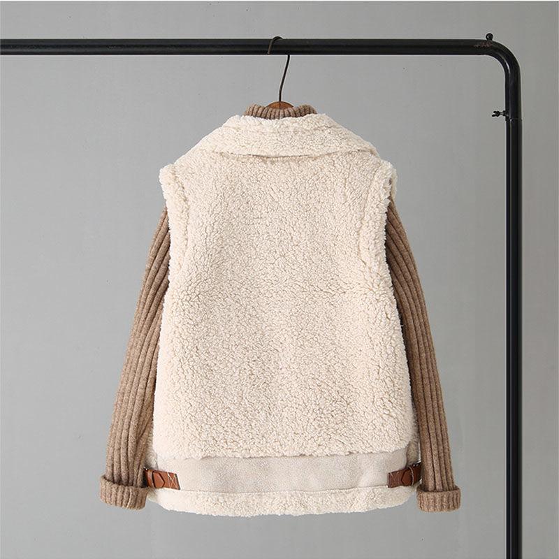 Lammwolle Weste Damen Herbst und Winter neue Oberbekleidung Weste vielseitige Pelz integrierte Weste Jacke
