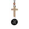 Bible Verse Car Rearview Mirror Hanging Cross Decoration
