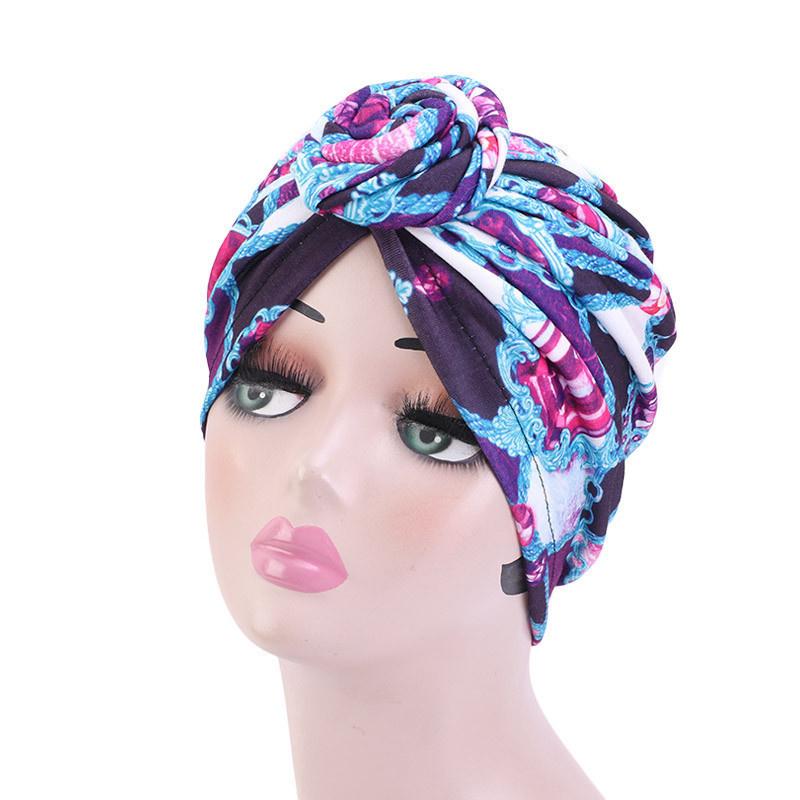 African Print Turban Hat for Women Scrunchies Knot Headwrap Stretch Bandanas Party Headwear Ladies Headscarf Hair Accessories