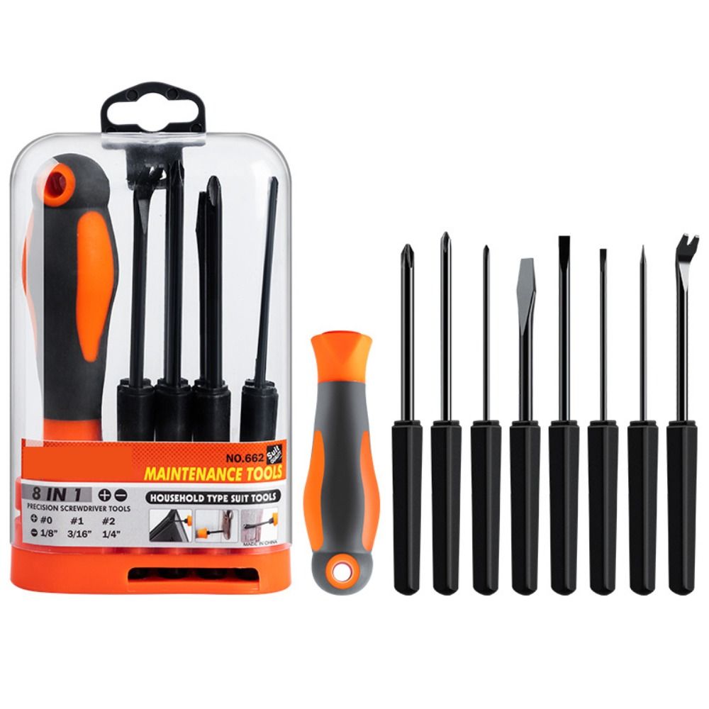 

Phillips Screw Driver Bit High Precision Screw Nut Bits 8In1 Multipurpose Screwdriver Set Home помаранчевий