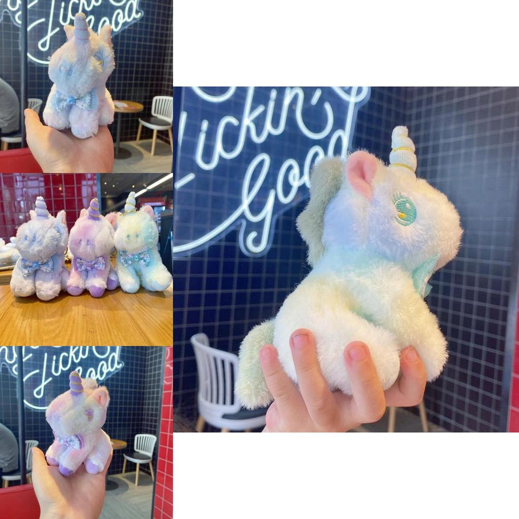 Unicorn Plush Keychain With Bow Decoration And Bright Colors For Kids And Collectors