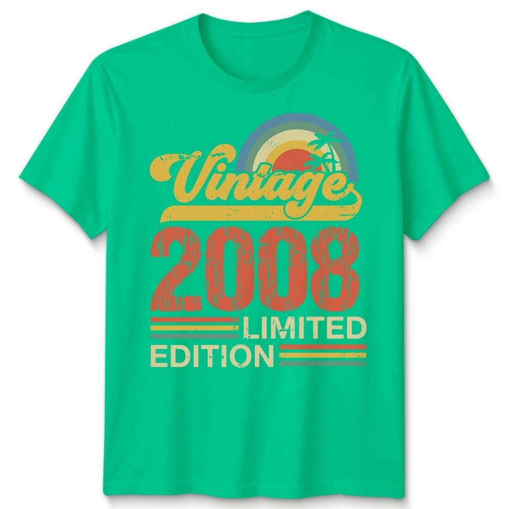 Vintage 2008 Unisex T Shirt Funny 18th Birthday 18 Years Old Graphic Tee S