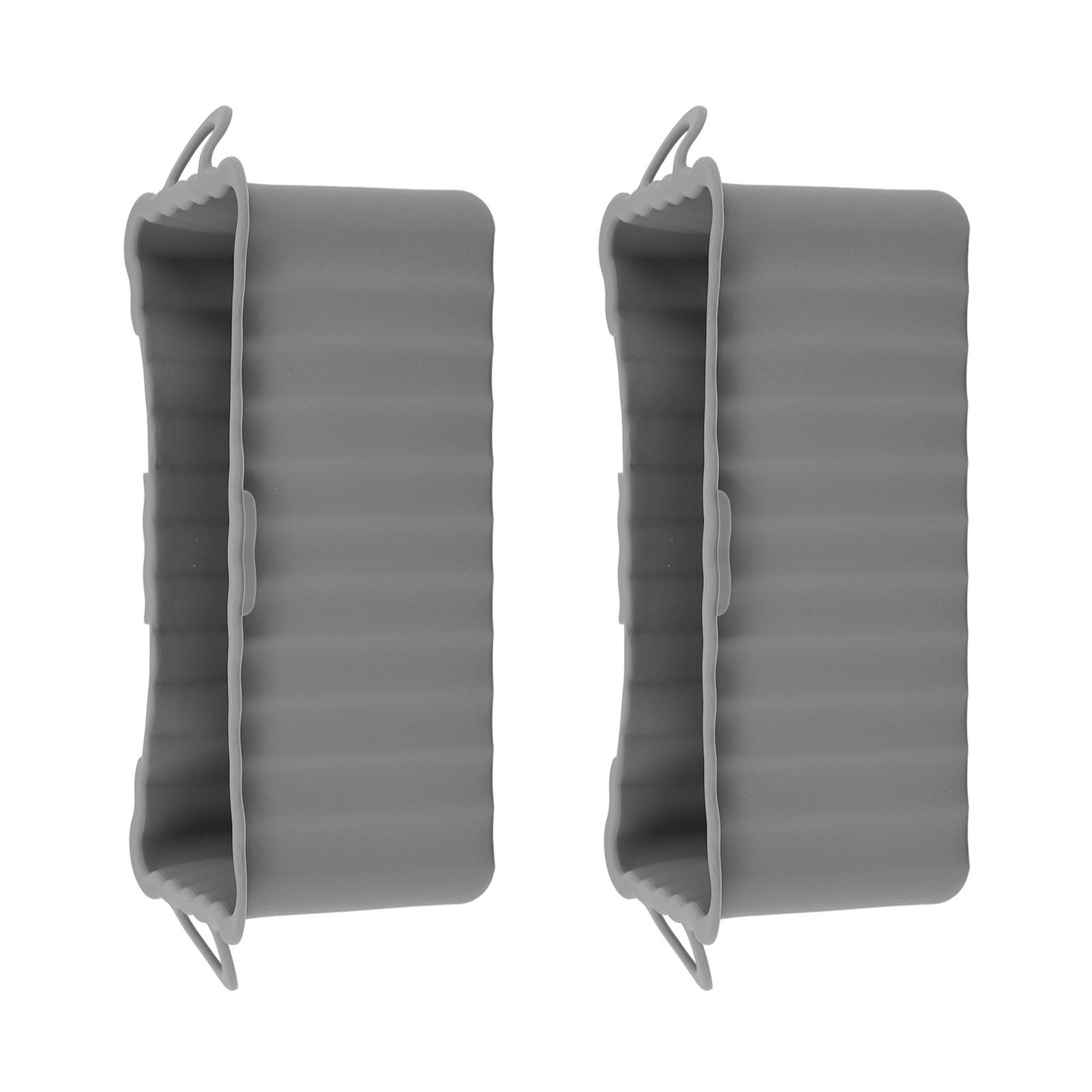 2PCS Silicone Grease Drip Pan for   Griddle Reusable Rectangular Grease Catcher Cup Liner for Camping Barbeque