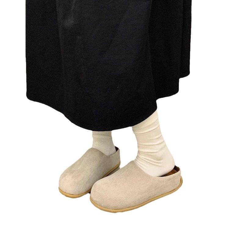 Thick-soled slippers women's summer outer wear high-end Baotou new ugly cute niche design slippers