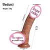 Soft Silicone Thrusting Dildo with Suction Cup - Erect Stalk Simulation Adult Toy for Women