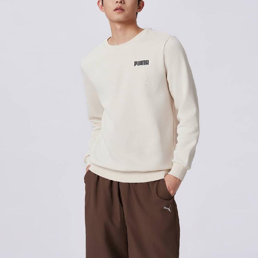 Puma CREW SWEAT FL ESS Crew Neck Pullover Fleece Lined Sports Long