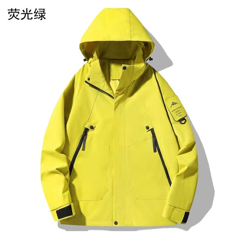 

Couple Three-proof Jacket Outdoor Men s and Women s Jackets Windproof, Waterproof and Wear-resistant 3XL фарби люмінесцентні зелений колір