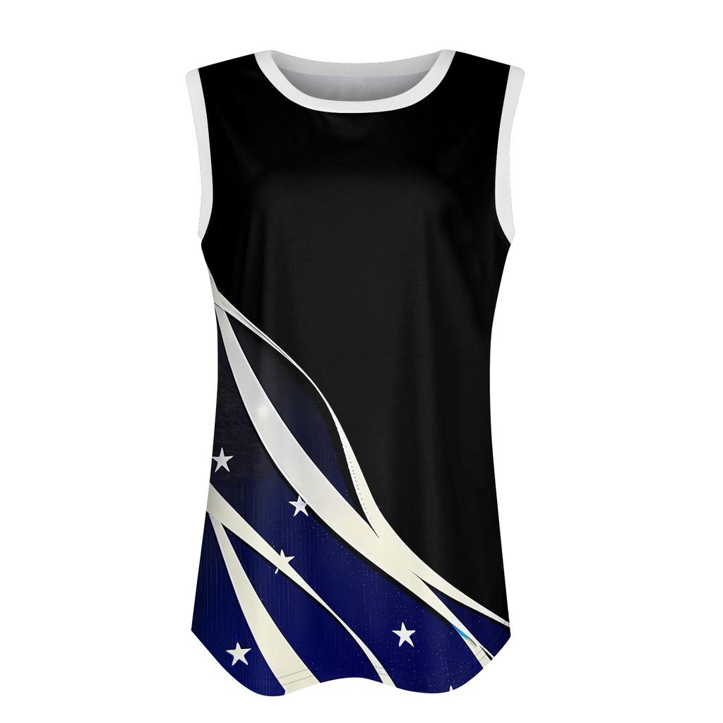 Débardeur pour femmes, col en U, basique, décontracté, fluide, sans manches, coupe latérale profonde, imprimé, hauts pour femmes