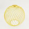 Industrial Style Spiral Pattern Iron Wire Lampshade - Spherical, Oval, and Cylindrical Designs with Button Pattern