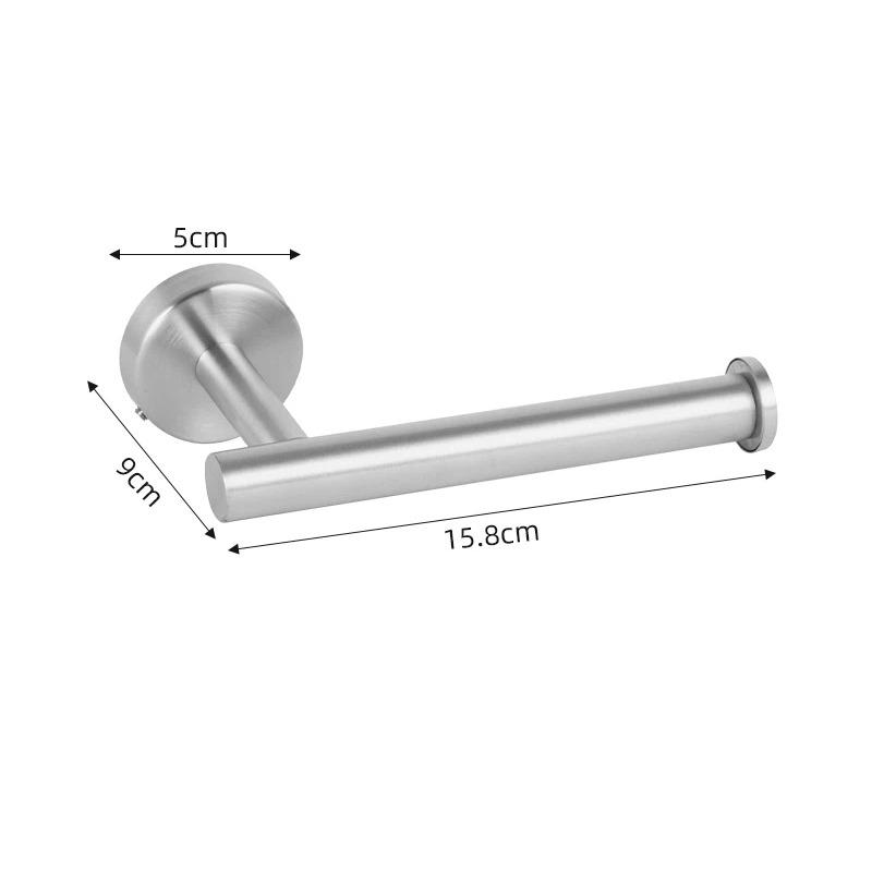 2PCS SUS 304 Stainless Steel Toilet Paper Holder, Brushed Nickel Wall Mount Toilet Roll Holder, Rustproof Single Bar for Bathroom Kitchen Washroom
