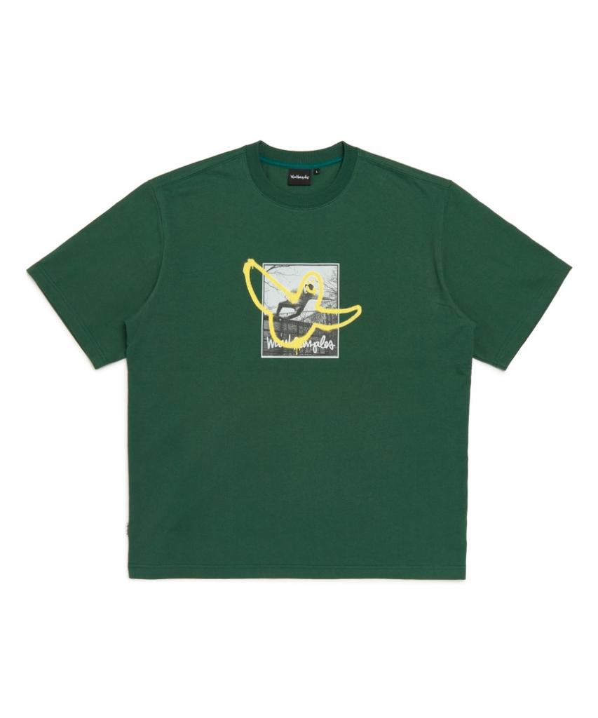 Mark Gonzales Childhood Graphic T-Shirt - D/Green
