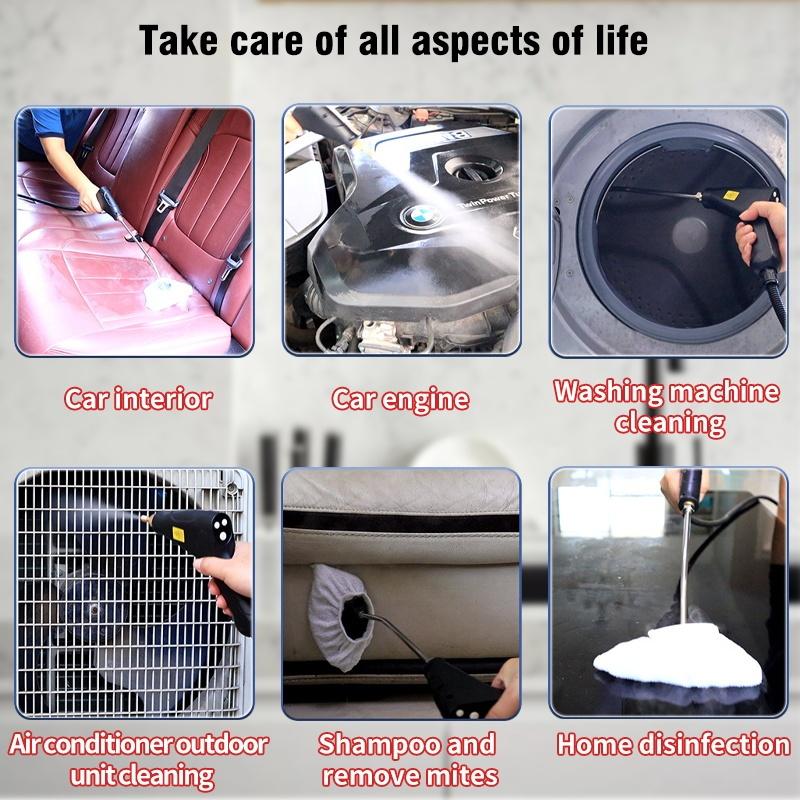 2500W Steam Cleaner High Temperature Sterilization Pressure Jet Washer Machine for Home Car Kitchen Air Conditioner EU Plug