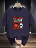 Niuwang Selection 200g 100% Cotton Short Sleeve T-shirt - Casual Regular Fit Graphic Print Tee with Humorous Bowling Quote
