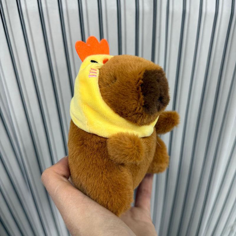 Keychain Plush Capybara Character Keyring Sparkling Children Animal Gift Doll