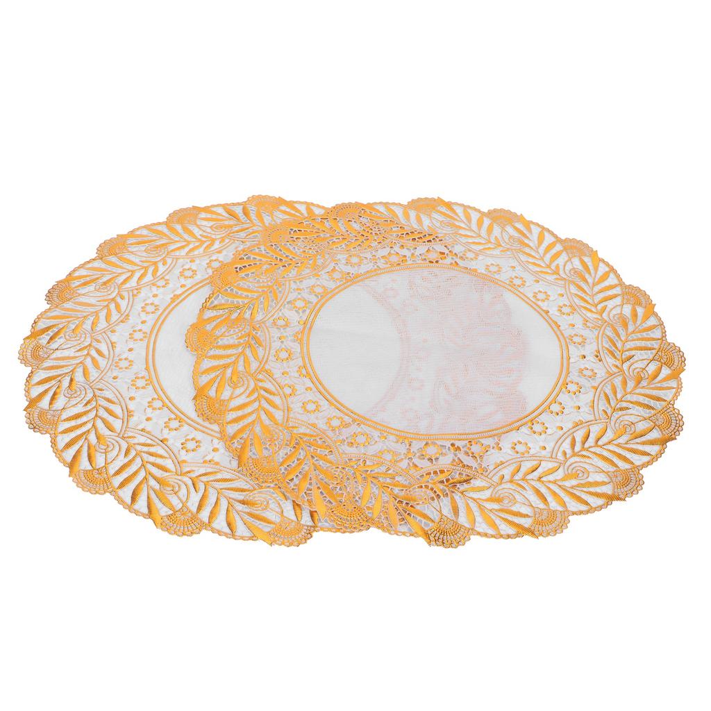 2PCS 30cmx30cm Table Mats Gold Dining Table Placemats for Wedding Party Supplies